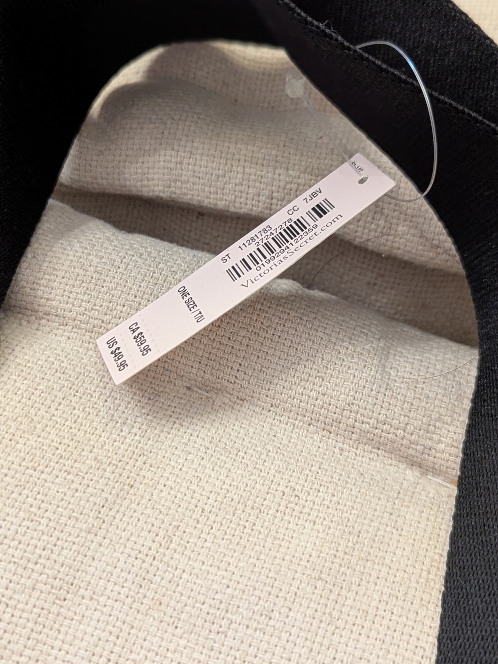 NWT Victoria's Secret Pink & White Stripe Tote Bag - Picture 3 of 6
